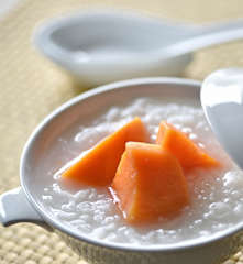 Teochew rice porridge with sweet potato