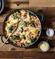 Broccoli and ham pasta bake