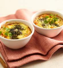 Petit flan au roquefort et brocoli