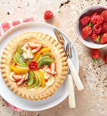 Biscuit et son bavarois aux fruits d'été