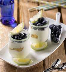 Semifreddo al limone e mirtilli