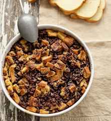 Pudim de brioche e chocolate