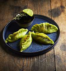 Dim sum salmone, miso e zenzero