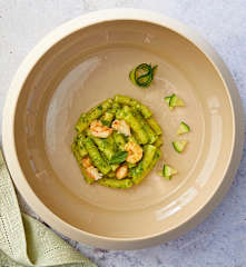 Sedanini al verde con gamberi insaporiti