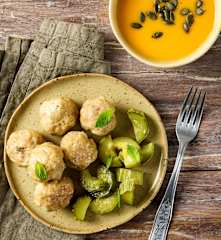 Menù: Crema di carote e polpette di vitello