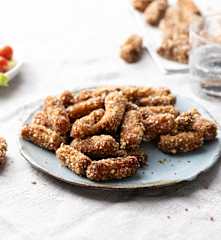 Croquettes de poivron piquillo et oignons caramélisés (sans gluten, sans œuf et sans produits laitiers)