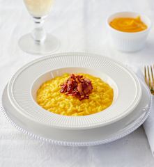 Risotto con la zucca e pancetta