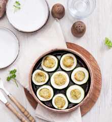 Krążki cukinii nadziewane masą serową