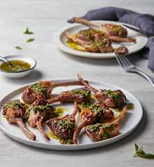 Sous-vide Lamb Chops with Mint Sauce