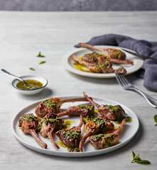 Sous-vide Lamb Chops with Mint Sauce