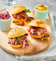 Mini pan brioche con pulled pork