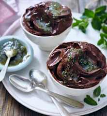 Minz-Schokoladen-Sorbet