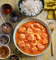 Kurczak garam masala z ryżem