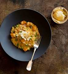 Pumpkin Risotto with Bacon