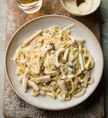 Creamy Truffled Mushroom Tagliatelle - Tagliatelle con crema di funghi tartufata