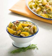 Conchas de pasta con marisco y tapenade