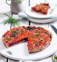 Tarta z botwinką i serem feta