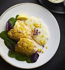 Pollo con gremolada di agrumi e purè di patate e topinambur (Bimy Friend)