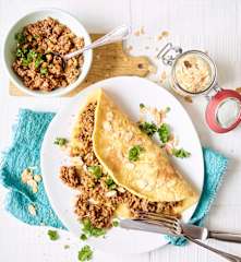 Zucchini-Hackfleisch-Pfannkuchen