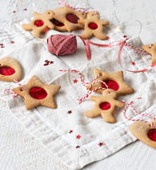 Stained glass Christmas biscuits