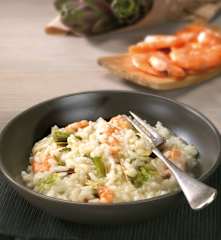 Risotto gamberi e carciofi