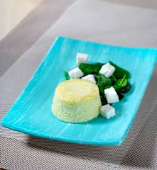 Tortino di uova e quartirolo con spinaci