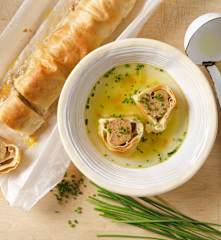 Fleischstrudel für Suppe