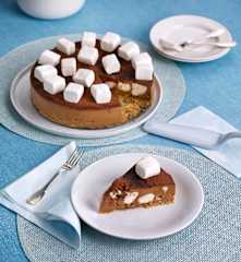 Tarta de dulce de leche y nubes