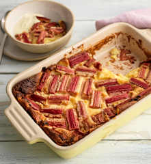 Vaniljeflan med rabarbra