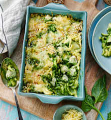 Spätzle-Auflauf mit Spinat