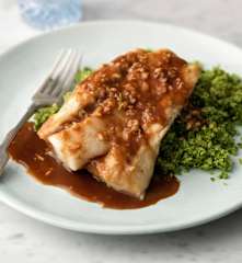 Miso Cod with Broccoli Rice