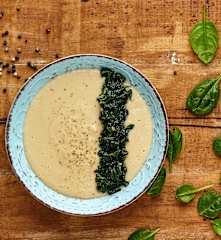 Purea di fagioli con spinaci