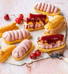 Eclair con ciliege