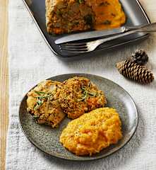 Polpettone con purè di zucca (vegan)