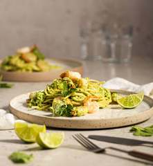 Makaron z krewetkami i porem (TM5, TM6)