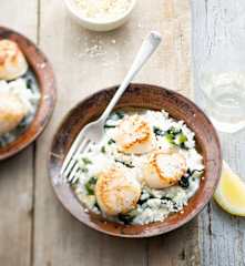 Risotto de saint-jacques aux algues