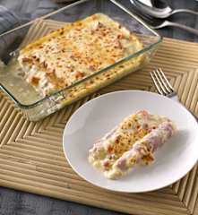 Espárragos blancos frescos gratinados