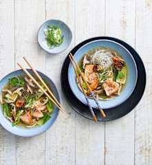 Miso salmon broth
