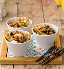 Caserecce integrali con melanzane e Feta