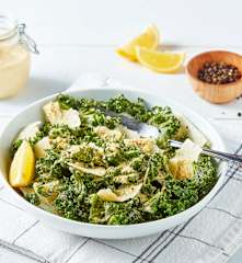 Kale Caesar Salad with Parmesan Bread Crumbs