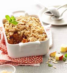 Crumble pomme, mangue et canneberge