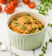 Bread stew with tomato and onion