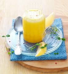 Vinaigrette au schweppes, miel et pamplemousse