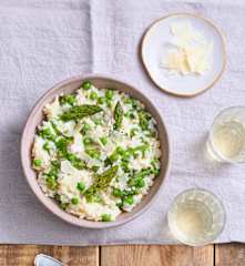 Risotto aux asperges et petits pois