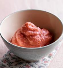 Gelado de morango vegan