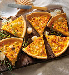 Torta salata con capesante e borettane