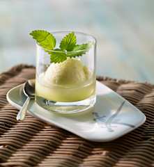 Limettensorbet mit Gin
