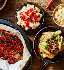 豆豉鱼/藤椒鸡/剁椒豆腐/杂粮米饭