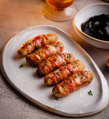 Pigs in Blankets with Black Garlic Ketchup