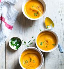 Soupe de lentilles corail aux panais et carottes